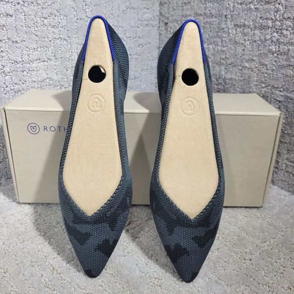 Rothy's Shoes - Rothy’s The Point Women's Size 6 US Grey Camo Pointed Toe Slip on Flat Shoes